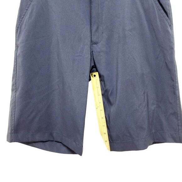 Izod Mens Navy Blue Stretch Wicking Flat Front Shorts Size 32 - Picture 9 of 9